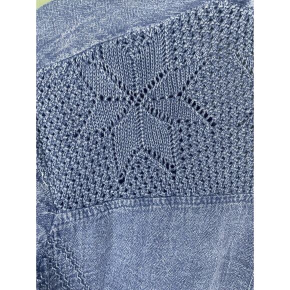 American South Side Shirt Womens XL Embroidered Denim Long Sleeve Peru Made - Picture 5 of 11